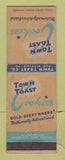 Matchbook Cover - Town Toast Cookies Nixville PA