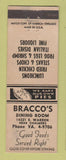 Matchbook Cover - Bracco's Dining Room Detroit MI