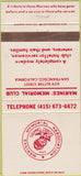 Matchbook Cover - Marines' Memorial Club San Francisco CA 30 Strike