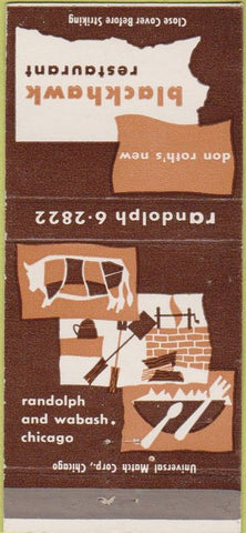 Matchbook Cover - Don Roth's Blackhawk Restaurant Chicago IL 30 Strike