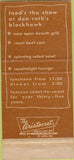Matchbook Cover - Don Roth's Blackhawk Restaurant Chicago IL 30 Strike