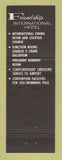 Matchbook Cover - Friendship International Hotel Baltimore MD