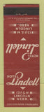 Matchbook Cover - Hotel Lindell Lincoln NE WEAR