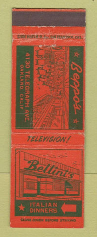 Matchbook Cover - Bellini's Italian Restaurant Oakland CA WEAR