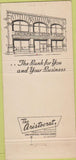 Matchbook Cover - Anthony Wayne Bank Ft Wayne IN 30 Strike