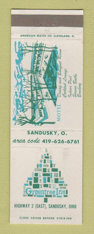 Matchbook Cover - Greentree Inn Sandusky OH