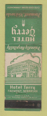 Matchbook Cover - Hotel Terry Fremont NE WORN