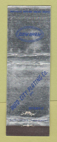 Matchbook Cover - Perma Plate Auto City Plating Detroit MI WORN