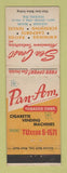 Matchbook Cover - Sea Coast Aluminum Pan Am Tobacco Vending Hialeah FL