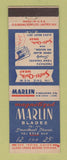 Matchbook Cover - Marlin Razor Blades Firearms Guns New Haven CT DD Bean