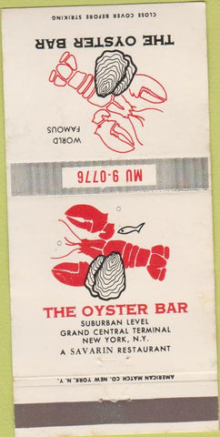 Matchbook Cover - Oyster Bar New York NY 30 Strike
