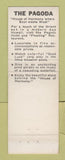 Matchbook Cover - Pagoda Hotel Honolulu Hawaii