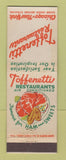 Matchbook Cover - Toffenetti Restaurants Chicago IL New York City