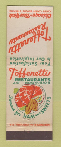 Matchbook Cover - Toffenetti Restaurants Chicago IL New York City