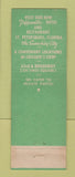 Matchbook Cover - Toffenetti Restaurants Chicago IL New York City
