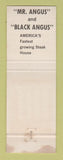 Matchbook Cover - Black Angus Restaurants CHAIN