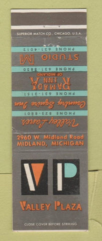 Matchbook Cover - Valley Plaza Bowling Ramada Inn Midland MI