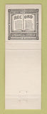 Matchbook Cover - HC Clay Driskell Hall County Commissioner GA?