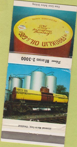 Matchbook Cover - Franklin Oil  and  Gas Bedford OH 30 Strike