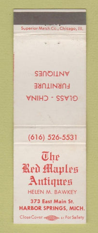 Matchbook Cover - The Red Maples Antiques Harbor Springs MI