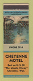 Matchbook Cover - Cheyenne Motel WY