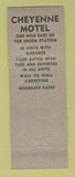 Matchbook Cover - Cheyenne Motel WY