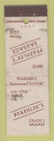 Matchbook Cover - Pfaehler's Sausage WEAR