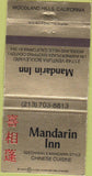 Matchbook Cover - Mandarin Inn Restaurant Woodland Hills CA 30 Strike
