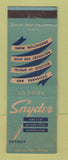 Matchbook Cover - Sndyer Production Machinery Detroit MI Tool WEAR