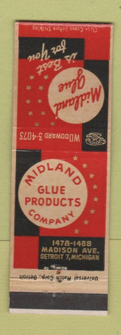 Matchbook Cover - Midland Glue Products Detroit MI WEAR