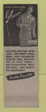 Matchbook Cover - Glover Men's Clothes Jay Detroit MI WEAR