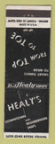 Matchbook Cover - Healy's Clothing Stores Detroit MI