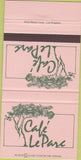 Matchbook Cover - Cafe Le Parc West Hollywood CA 30 Strike