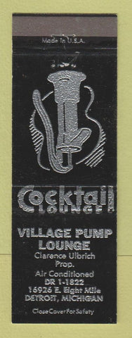 Matchbook Cover - Village Pump Lounge Detroit MI