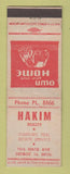 Matchbook Cover - Hakin Real Estate Detroit MI