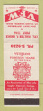 Matchbook Cover - VFW Post Walter Bruce St Clair Shores MI