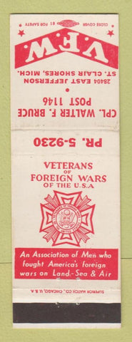 Matchbook Cover - VFW Post Walter Bruce St Clair Shores MI