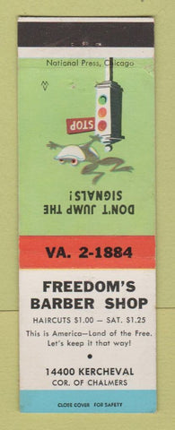 Matchbook Cover - Freedom's Barber Shop Detroit MI