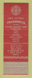 Matchbook Cover - Trueworth Fruit Cocktail Tomato Juice Bay City MI