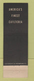 Matchbook Cover - Moars Cafeteria San Francisco CA