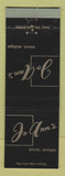 Matchbook Cover - Jo Ann's Detroit MI restaurant WEAR
