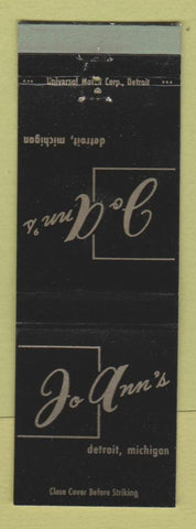 Matchbook Cover - Jo Ann's Detroit MI restaurant WEAR