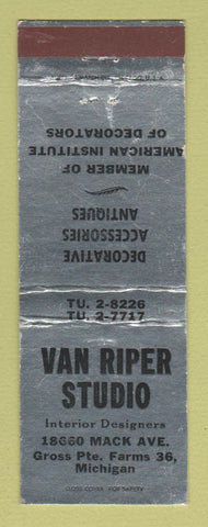 Matchbook Cover - Van Riper Studio Decorative Grosse Pointe Farms MI WEAR