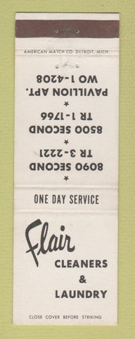 Matchbook Cover - Flair Cleaners Laundry Detroit? MI