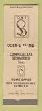 Matchbook Cover - Commercial Services Inc Detroit MI appraisals