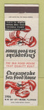 Matchbook Cover - Chesapeake Seafood House Miami FL