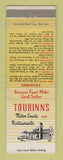Matchbook Cover - Tourinns Motor Courts Fort Wayne IN Pittsburgh PA