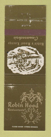 Matchbook Cover - Robin Hood Restaurants Chicago Arlington Heights IL WEAR