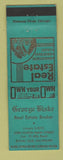 Matchbook Cover - George Riske Real Estate Royal Oak MI