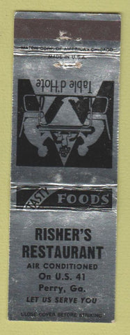 Matchbook Cover - Risher's Restaurant Perry GA WEAR